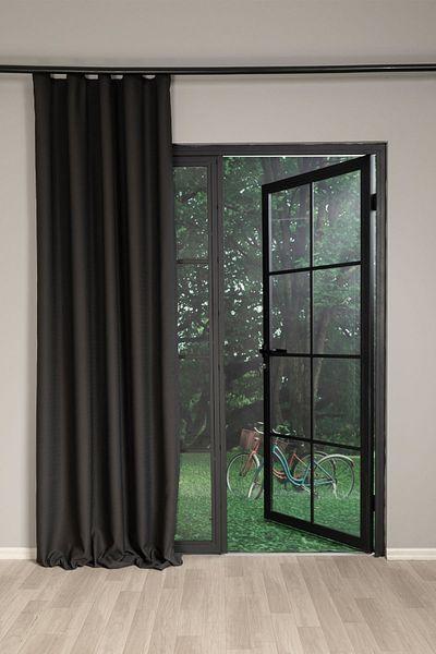 Premier Home Asso Background Curtain 140X270 Anthracite
