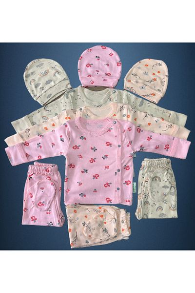 Tois Baby Patterned Booties 3 Piece Set of 3 3 Different Colors Newborn Girl 0-3 Months Hospital Release