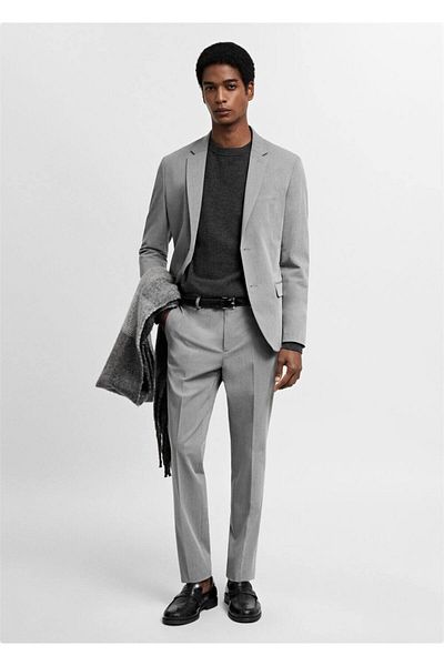 MANGO Man Blazerjacke aus Stretchgewebe in Super Slim Fit