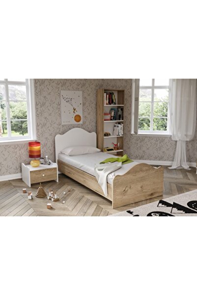 Baby Darling Mdf Zebra Çocuk Odası 5 Parça Set Ahşap Meşe Renk %100 Mdf