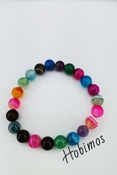 Hobimos Agate Natural Stone Bracelet - Agate - Chakra Stone - Stress Stone