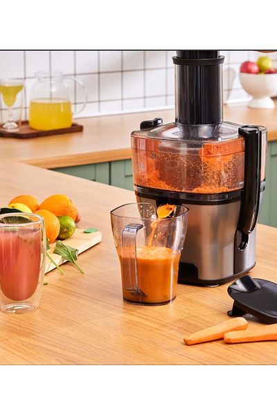 Karaca Maxvit - 2 L Juice at a Time - 1500w Powerful Motor Steel Anthracite Solid Juicer