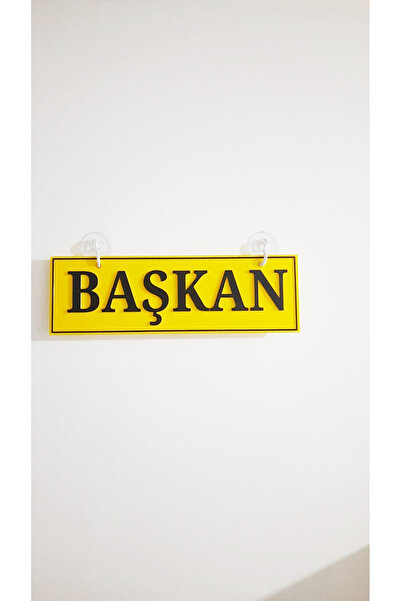 RELATOS BAŞKAN Yazılı Tır Kamyon Araba Ev Duvar Süsü Vantuzlu Dekor 25 Cm Pla...