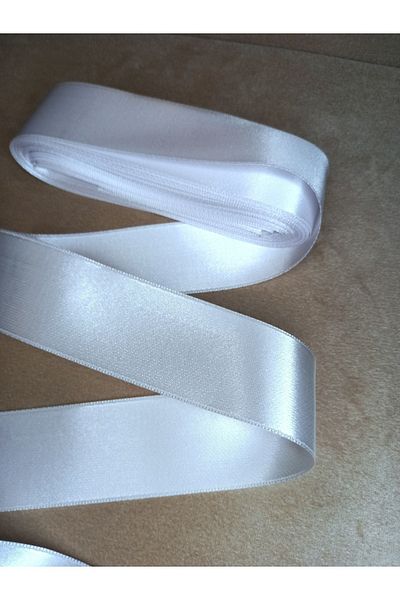 yörük tuhafiye 4 Cm Beyaz Saten Kurdele 10 Metre Bir Top,saten,seten, Kurdele,kurdale 4 Cm Geniş Saten Kurdela