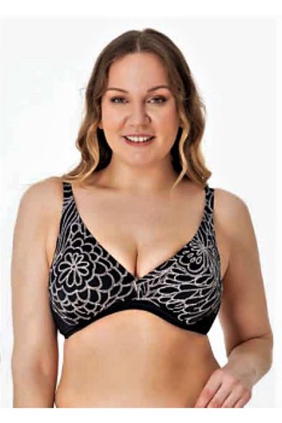 Sunsurf Μπικίνι με μαύρο σχέδιο Plus Size