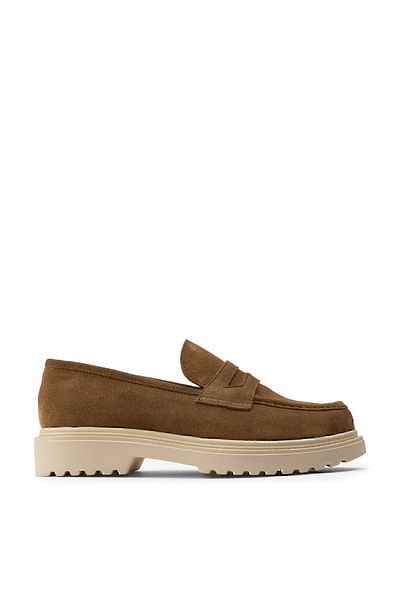 Deery Дамски обувки Loafers от естествен велур в цвят норка