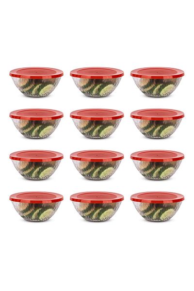 Karçiçeği Home 12-Piece Breakfast Storage Container Glass Model with Leak-Proof Lid