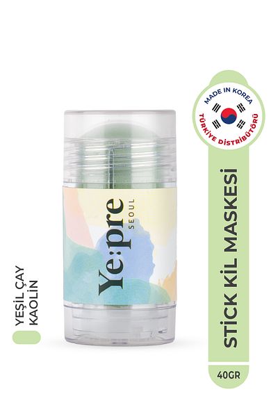Ye:pre Green Tea Lifting Mud Stick Mask Moisturizing, Pore and Sebum Balancing Clay Mask Korea 40g
