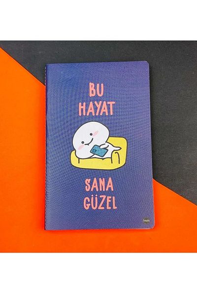 Yeni1Trend This Life Is Beautiful to You Designed Tailor Stitched Daily Homework Agenda School Notebook