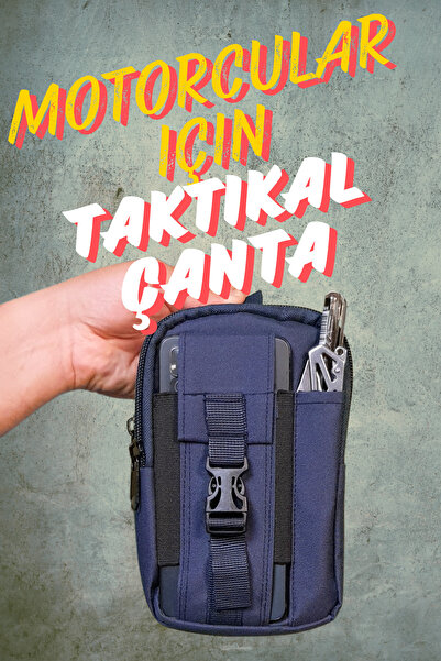 mottomia Синя унісекс тактична військова сумка - з відділенням для телефону, ременем, для активного відпочинку (18X11 см)