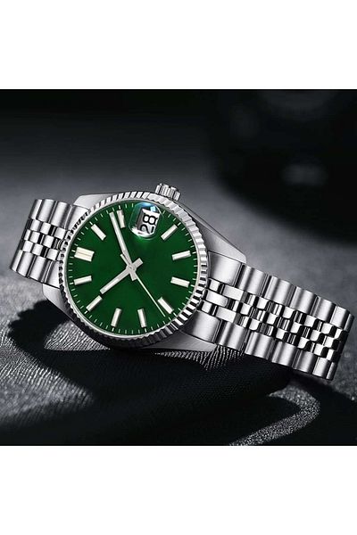 İSTLİV Men's Silver Coloranalog Wrist Watch with Calendar