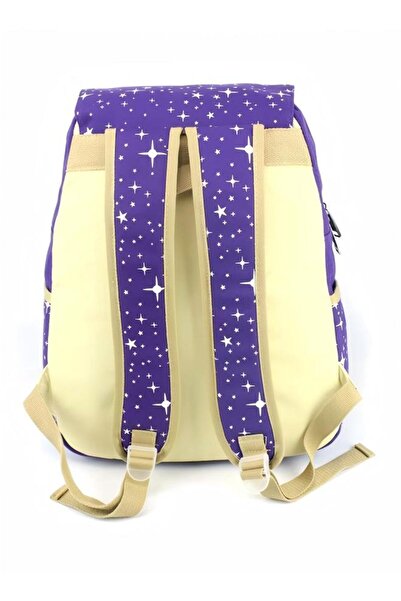 Generic Three-piece Women's Backpack College Canvas Backpack Travel Student Schoolbag
