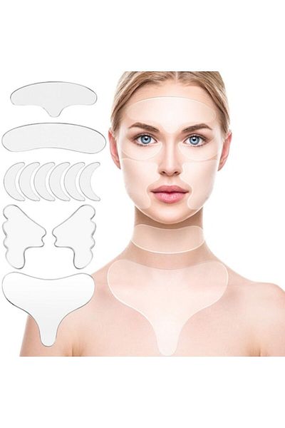 ESensio Silicone Medical Patches Anti-aging 11s, Wrinkle Reduction, Skin Revitalization, Reusable, 11 Pcs