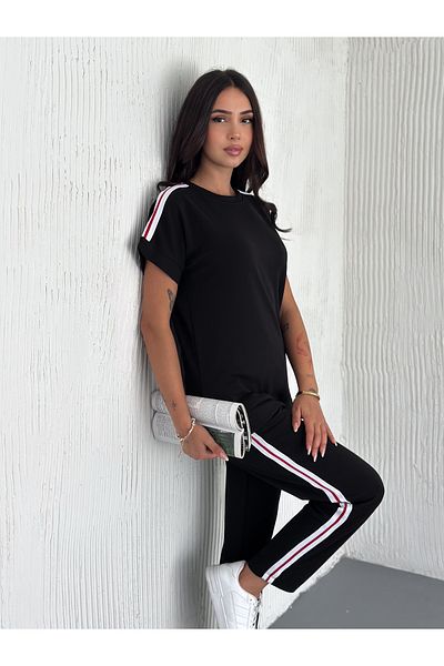 sportiness Σετ αθλητικής φόρμας με ρίγες από ύφασμα