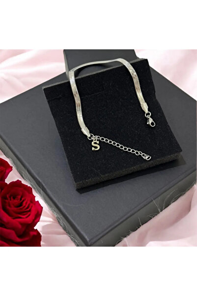 Miyoste Italyan Çelik 1 Adet Harfli Bileklik, Sevgili Bilekliği, Çift Bilekliği