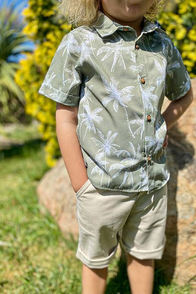 LULU Kids Boys' Sports Summer Top and Bottom Set Shorts and Shirt "Seaside" Model