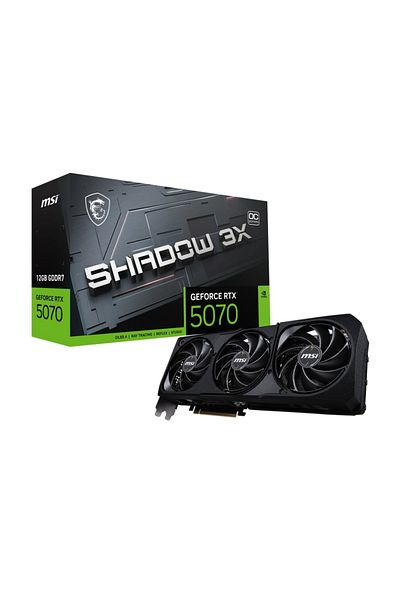 MSI بطاقة رسومات Geforce Rtx 5070 12 جيجابايت Shadow 3x Oc Gddr7 192bit Dx12 للألعاب