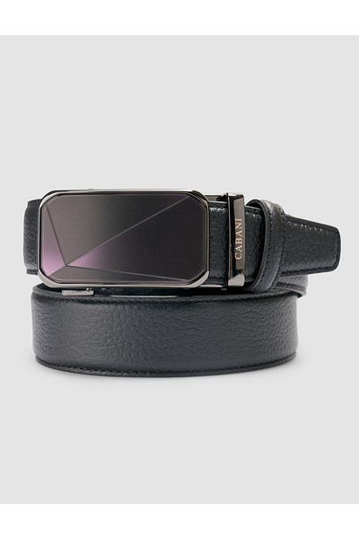 Cabani 100% Genuine Leather Black 3.5 cm Men's Belt
