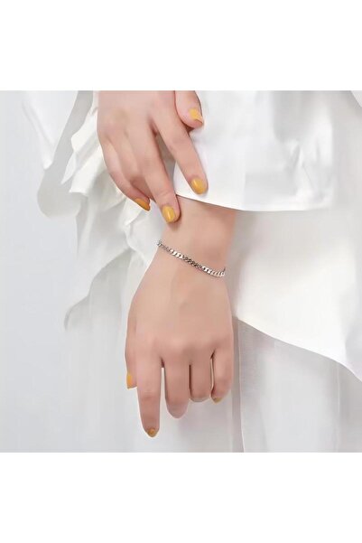 Generic Shining Jewel Italian Silver Plated Link Chain Bracelet