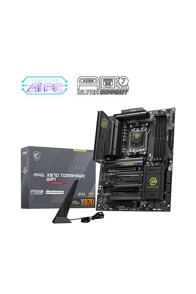 MSI Mag X870 Tomahawk WiFi DDR5 AMD X870 مقبس DDR5 8400 (OC) ميجا هرتز ATX للألعاب (لاعب) اللوحة الأم