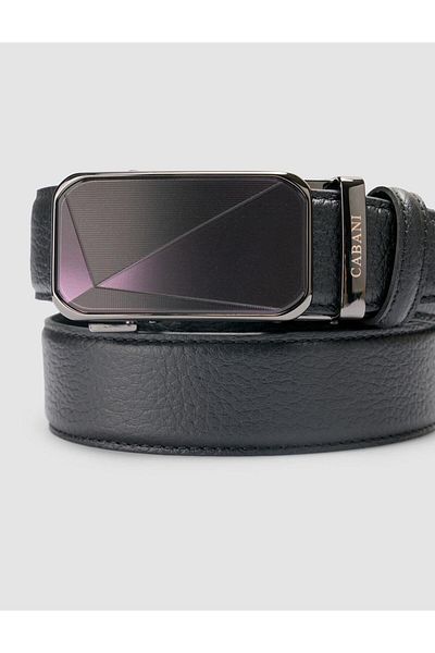 Cabani 100% Genuine Leather Black 3.5 cm Men's Belt