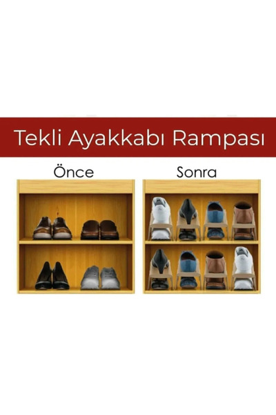 Webmall 20 Adet Tekli Ayakkabı Rampası Ayakkabı Düzenleyici Dolap İçi Organizer