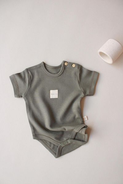 Oh La La Koala For Little Ones Khaki Basic Labeled Short Sleeve Body