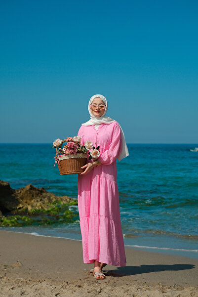 LOCCO Жіноча сукня з власним візерунком рожева