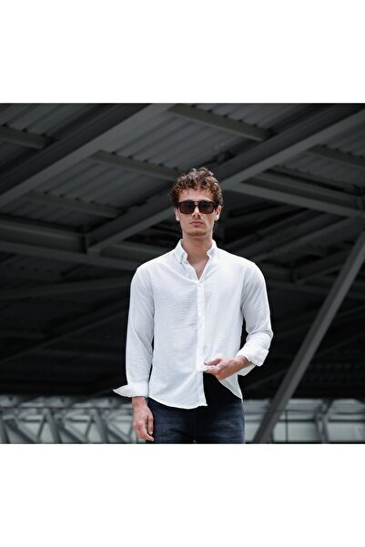 Newtime Ανδρικό λινό πουκάμισο 100% βαμβακερό μακρυμάνικο