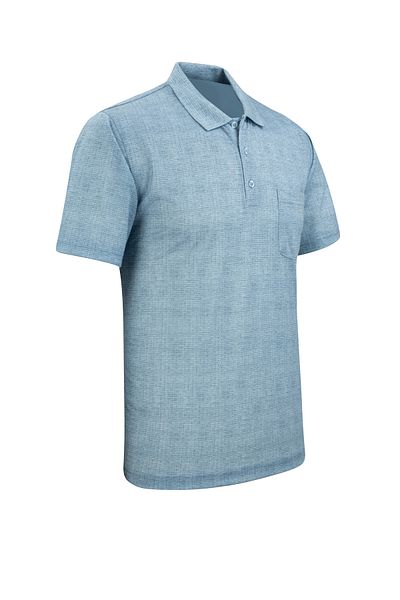 Çizgi Triko Ανδρικό μπλουζάκι Polo Neck Digital Printing Classic Fit με τσέπη - 5103