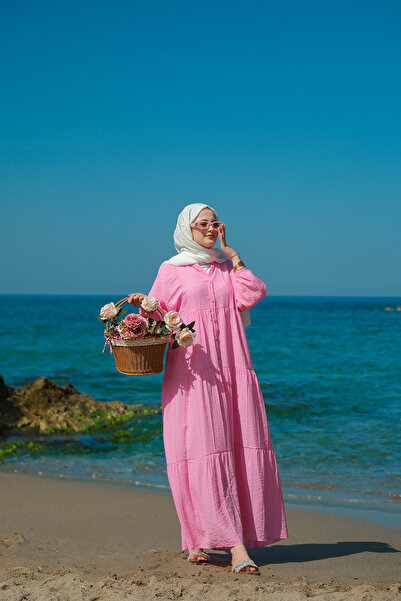 LOCCO Жіноча сукня з власним візерунком рожева