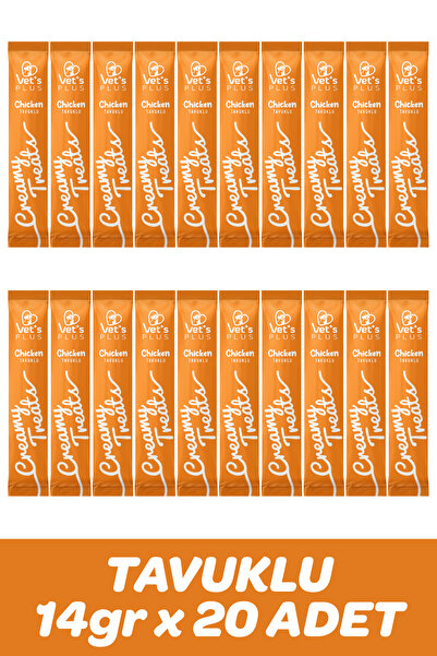 Vet's Plus Tavuklu Krema Kedi Ödül Maması 14gr (20 Adet)