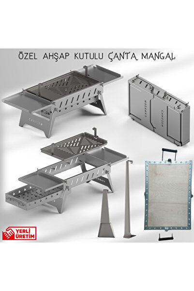 Canszen Katlanır Mangal-portatif Mangal -piknik Mangal-taşınabilir Mangal-çan...