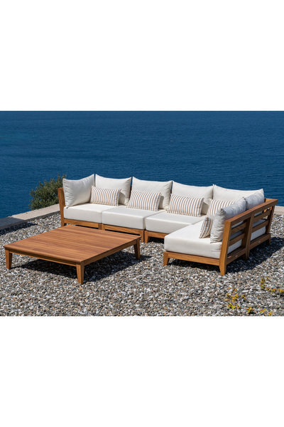 Chakra Rio Orta Sehpa 130x130x30 Cm Natural