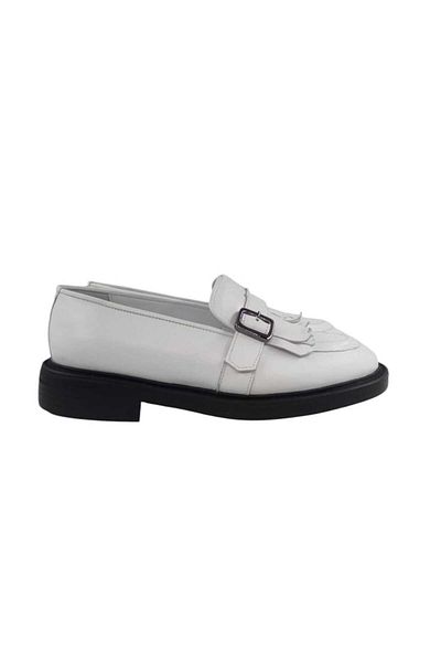 Oneka Shoes 420525Pty9655 Men's Casual Tasseled Banded White Napa