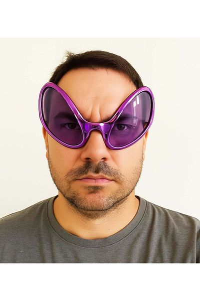 Wovna Retro Glasses - 80 Pieces 90 Years Party Glasses Purple Color 8x13 Cm