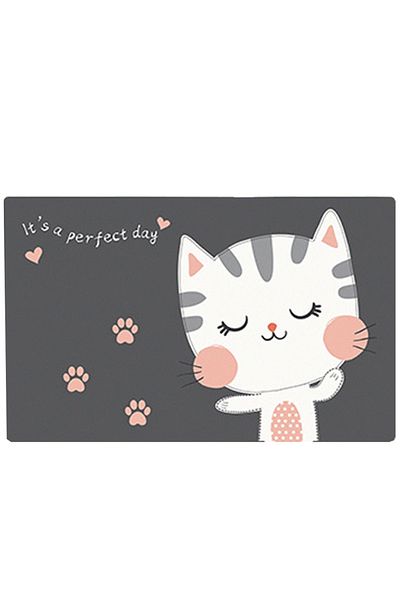 PUFO Covoraș antiderapant Lovely Kitty, pentru cameră, bucătărie, baie, 58 x 39 cm
