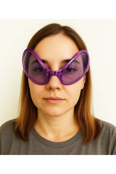 Wovna Retro Glasses - 80 Pieces 90 Years Party Glasses Purple Color 8x13 Cm