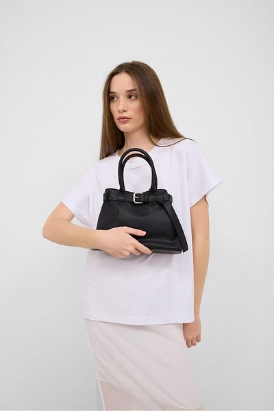 Shule Bags Geantă de mână și de umăr Tess cu cataramă neagră