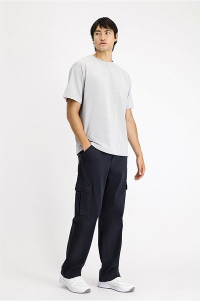 Kiğılı Oversize Crew Neck Lycra T-Shirt