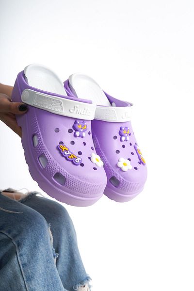 Super Shoes Άνετη σόλα υψηλής κλίμακας Hospital Cook Nurse Doctor Slippers Μωβ-λευκό Ss0010y10e