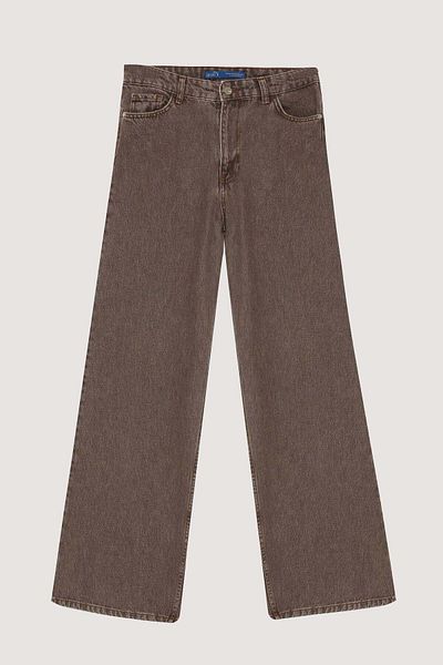 Quzu Loose Fit Jeans with Wash Detail