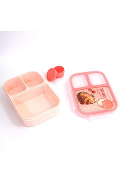 locknlock To Go Lunchbox 980ml Pink - Leak-Proof, Compact, Microwave Safe