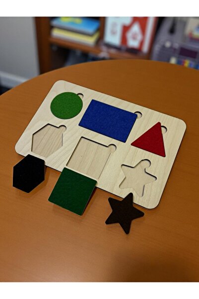 Mind of Toys لغز الأشكال المغطاة بالقش، لغز خشبي للتركيب، لغز تعليمي ملون، تع...