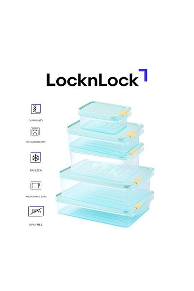 locknlock Freezer Fit Container Set – 5-Piece Modular Pack (450ml to 3.5L)