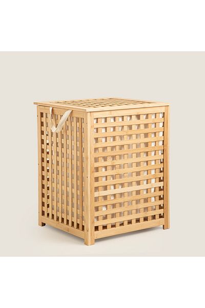 Chakra Bamboo Laundry Basket 62x45 Cm Natural