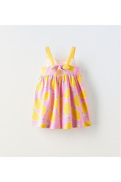 GAist Kids Baby Rochie cu bretele cu model lamaie pentru fete