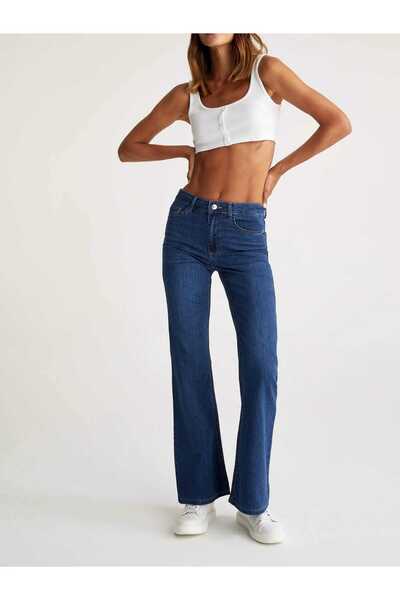 geenz manifacture Women's Navy Blue Lycra Stretchy Cherry Lycra High Waist Spanish Jeans Trousers