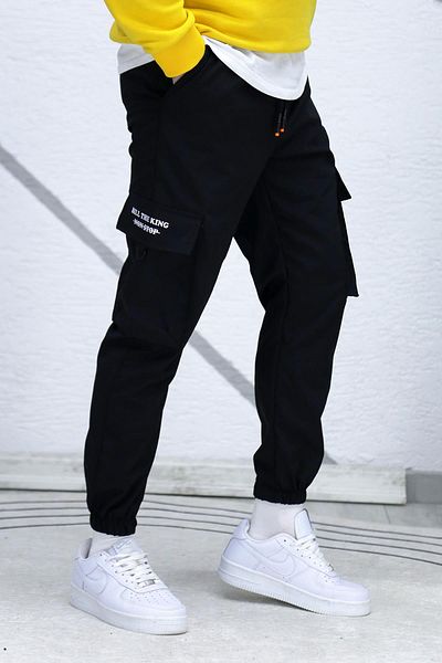 WAFRA Men's Zipper Detailed Parachute Cargo Pants (Narrow Cut)