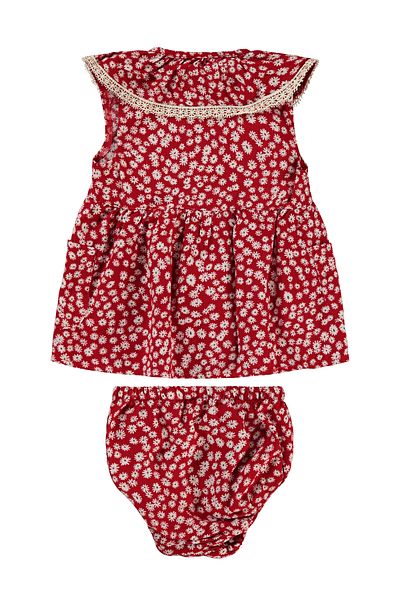 Civil Baby 6-18 Months Red Baby Girl Dress